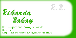 rikarda makay business card